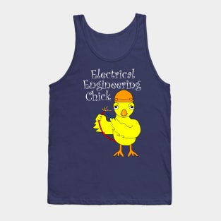 Electrical Engineering Chick White Text Tank Top